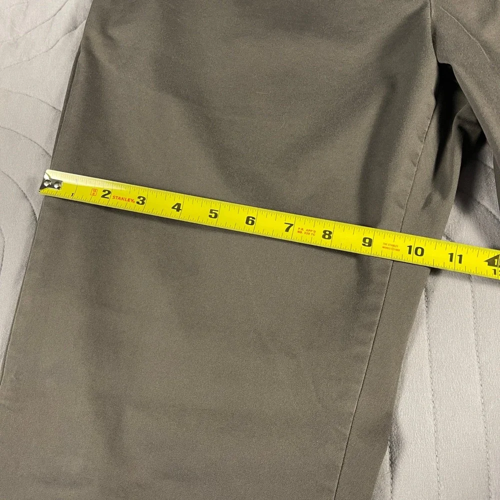 Banana Republic Mens Slim Fit Chino Pants 34x32 Olive Khaki Stretch Cotton Blend